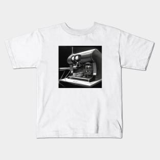 Coffee Vintage Monochrome Pointillism Since Kids T-Shirt